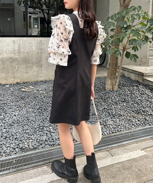 ボウタイブラウスsetワンピース SET（セット）の「ボウタイブラウス×ジャンスカセット