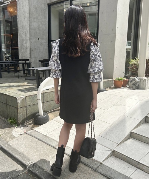 one after another NICE CLAUP(ワンアフターアナザーナイスクラップ)の「前後2WAYボウタイブラウス+ミニジャンスカセット(ワンピース・レディース・ホワイト系その他/ブラック系その他/ピンク系その他・FREE)」の16枚目の写真