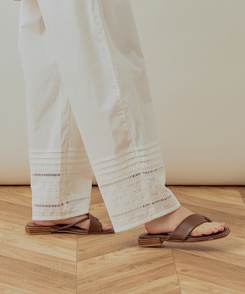 Kelen(ケレン)の「「KELEN / ケレン」LACE EASY PANTS"LAPET"(その他パンツ・レディース・ブラック/オフホワイト/マスタード・S/M)」の2枚目の写真