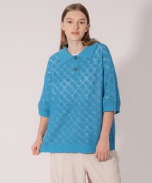 MESH KNIT POLO SHIRT / メッシュニットポロシャツ