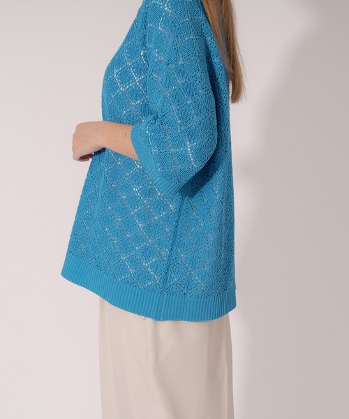ONCILY(オンシェリー)の「MESH KNIT POLO SHIRT / メッシュニットポロシャツ(ポロシャツ・メンズ・グリーン/パープル/ブルー・LARGE/MEDIUM)」の11枚目の写真