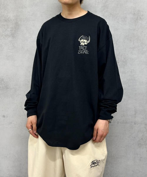 WHO'S WHO gallery(フーズフーギャラリー)の「COOPER FACTバッファローボーンロンTEE(Tシャツ/カットソー・レディース・ホワイト/ライトグレー/ブラック/グリーン・FREE)」の7枚目の写真