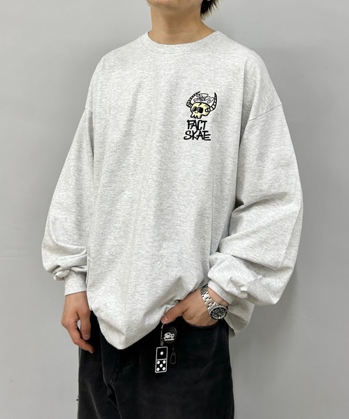 WHO'S WHO gallery(フーズフーギャラリー)の「COOPER FACTバッファローボーンロンTEE(Tシャツ/カットソー・レディース・ホワイト/ライトグレー/ブラック/グリーン・FREE)」の11枚目の写真