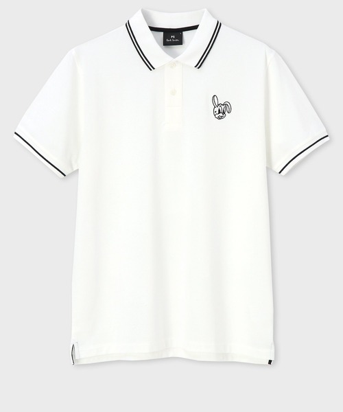 直毛マンさん専用　未使用　Paul Smith ロゴ入り ホワイト ポロシャツ PS Paul Smith ポロシャツ “Sports Stripe Zebra” / 553513 534L