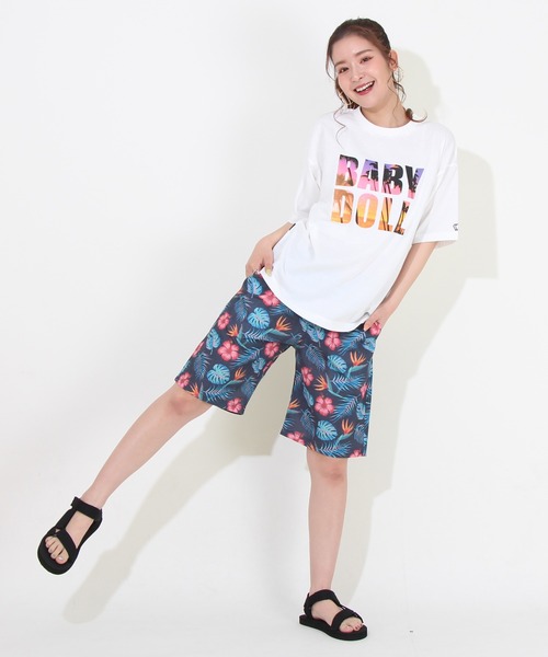 BABYDOLL(ベビードール)の「親子お揃い アロハハーフパンツ 8244A (トップス別売)(その他パンツ・レディース・ネイビー/オレンジ・XL/L/M/S)」の5枚目の写真
