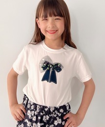 リボンレース半袖Tシャツ