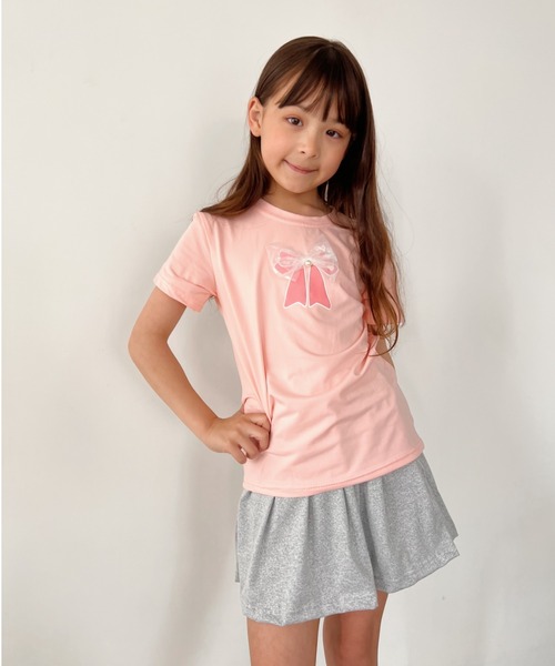 NESTA（ネスタ）の「リボンレース半袖Tシャツ（Tシャツ/カットソー・キッズ・パープル/ホワイト/ピンク・120/130/140）」の10枚目の写真