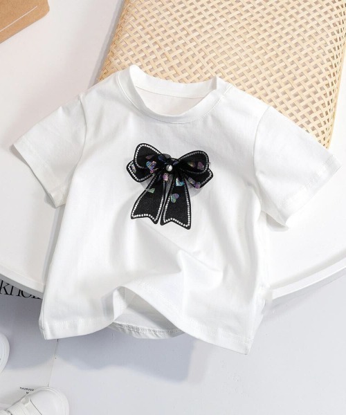 NESTA（ネスタ）の「リボンレース半袖Tシャツ（Tシャツ/カットソー・キッズ・パープル/ホワイト/ピンク・120/130/140）」の15枚目の写真