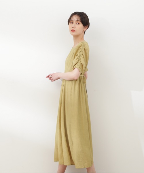 N.（N. Natural Beauty Basic）（エヌエヌナチュラルビューティーベーシック）の「【S Size Line】◆スクエアネックウエストリボンワンピース（ワンピース・レディース・ブラック系その他/イエロー/ブルー・SMALL/MEDIUM）」の5枚目の写真