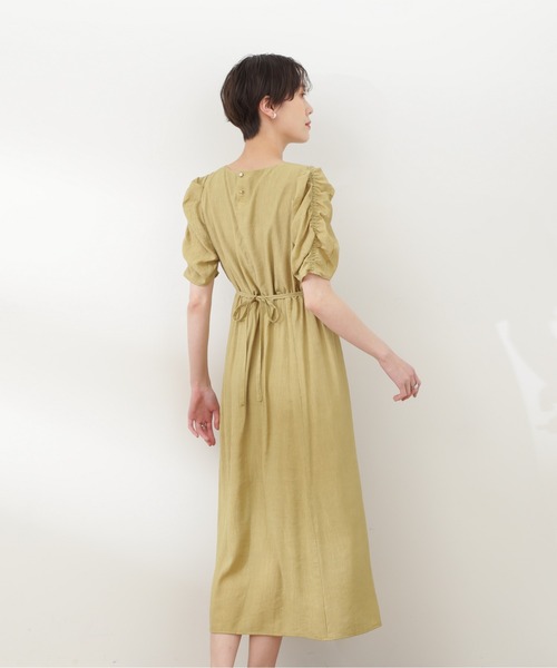 N.（N. Natural Beauty Basic）（エヌエヌナチュラルビューティーベーシック）の「【S Size Line】◆スクエアネックウエストリボンワンピース（ワンピース・レディース・ブラック系その他/イエロー/ブルー・SMALL/MEDIUM）」の11枚目の写真