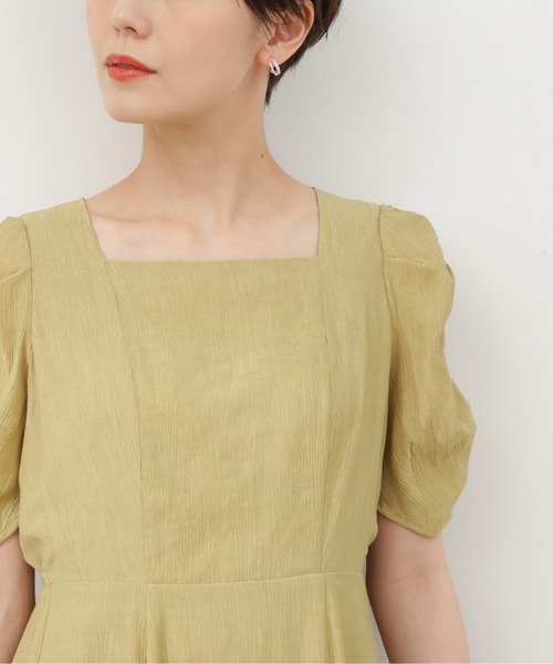 N.（N. Natural Beauty Basic）（エヌエヌナチュラルビューティーベーシック）の「【S Size Line】◆スクエアネックウエストリボンワンピース（ワンピース・レディース・ブラック系その他/イエロー/ブルー・SMALL/MEDIUM）」の9枚目の写真