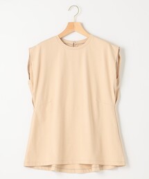 【洗える】バックパールフレアカットソー