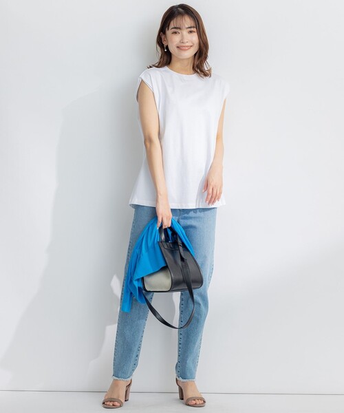 組曲(クミキョク)の「【洗える】バックパールフレアカットソー(Tシャツ/カットソー・レディース・ベージュ系/アイボリー系/ブラック系・3/2)」の22枚目の写真