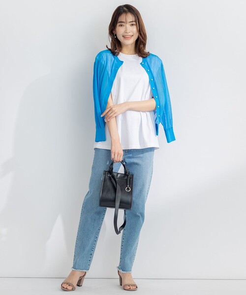 組曲(クミキョク)の「【洗える】バックパールフレアカットソー(Tシャツ/カットソー・レディース・ベージュ系/アイボリー系/ブラック系・3/2)」の19枚目の写真