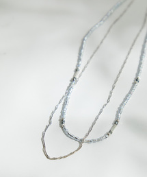 ビーズミックスショートセットネックレス