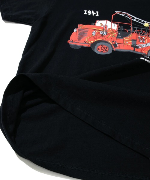 go slow caravan(ゴースローキャラバン)の「ニッサン180型消防ポンプ車 TEE(Tシャツ/カットソー・メンズ・ブラック/ホワイト・XX-LARGE/MEDIUM/LARGE/X-LARGE)」の7枚目の写真