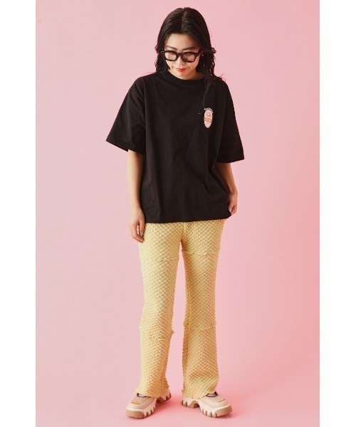 RODEO CROWNS WIDE BOWL（ロデオクラウンズワイドボウル）の「FOTL フルーツロゴ Tシャツ（Tシャツ/カットソー・レディース・イエロー/オフホワイト/ブラック・FREE）」の7枚目の写真
