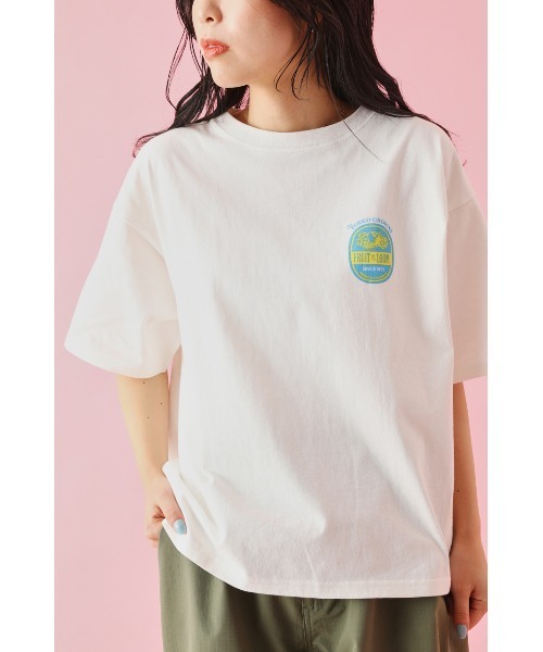 RODEO CROWNS WIDE BOWL（ロデオクラウンズワイドボウル）の「FOTL フルーツロゴ Tシャツ（Tシャツ/カットソー・レディース・イエロー/オフホワイト/ブラック・FREE）」の9枚目の写真