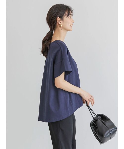AMERICAN HOLIC(アメリカンホリック)の「キレイCottonVネックカットプルオーバー(Tシャツ/カットソー・レディース・ネイビー/オフホワイト/グリーン/レッド/ブラック・L/M)」の21枚目の写真