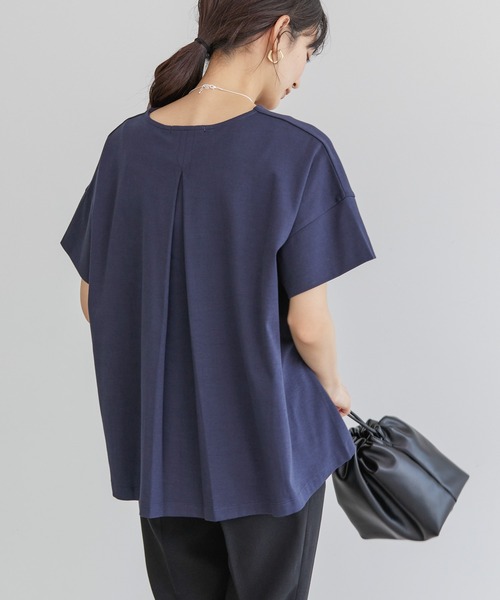 AMERICAN HOLIC(アメリカンホリック)の「キレイCottonVネックカットプルオーバー(Tシャツ/カットソー・レディース・ネイビー/オフホワイト/グリーン/レッド/ブラック・L/M)」の4枚目の写真