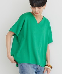 キレイCottonVネックカットプルオーバー