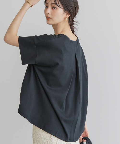 AMERICAN HOLIC(アメリカンホリック)の「キレイCottonVネックカットプルオーバー(Tシャツ/カットソー・レディース・ネイビー/オフホワイト/グリーン/レッド/ブラック・L/M)」の2枚目の写真