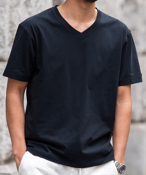 SILVER BULLET(シルバーバレット)の「『CavariA/キャバリア』綿タッチポリエステルVネックTEE(Tシャツ/カットソー・メンズ・ホワイト/ブラック・L/XL/M)」の9枚目の写真