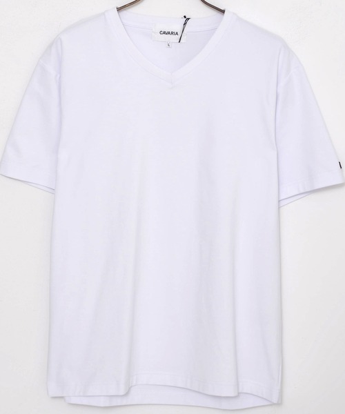SILVER BULLET(シルバーバレット)の「『CavariA/キャバリア』綿タッチポリエステルVネックTEE(Tシャツ/カットソー・メンズ・ホワイト/ブラック・L/XL/M)」の13枚目の写真