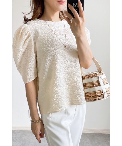 &. NOSTALGIA（アンドドットノスタルジア）の「【ZOZO限定】ビッグカラー付きカットソー（Tシャツ/カットソー・レディース・アイボリー/ブラック/ブラック系その他/ベージュ/ネイビー・M）」の15枚目の写真