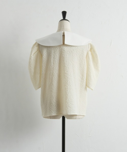 &. NOSTALGIA（アンドドットノスタルジア）の「【ZOZO限定】ビッグカラー付きカットソー（Tシャツ/カットソー・レディース・アイボリー/ブラック/ブラック系その他/ベージュ/ネイビー・M）」の21枚目の写真