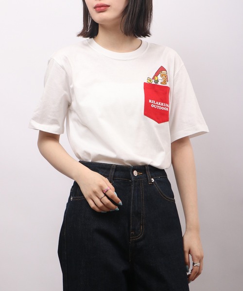 Free&Easy スクールズ アウト 半袖 Tシャツ 送関込 セール】リラックマ アウトドア 半袖Tシャツ（Tシャツ