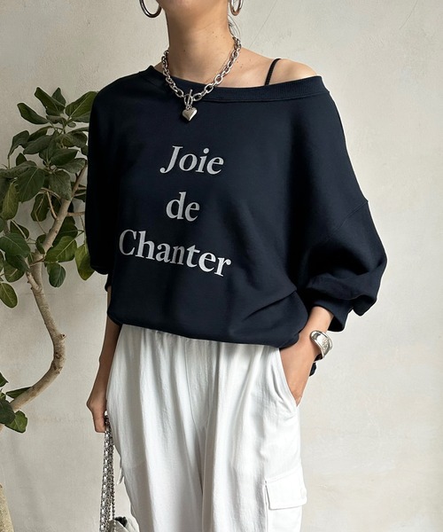 DouDou（ドゥドゥ）の「ロゴ6分袖スウェット（スウェット・レディース・ネイビー/オレンジ/オフホワイト・FREE）」の3枚目の写真