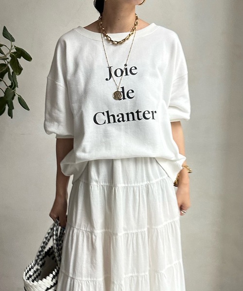 DouDou（ドゥドゥ）の「ロゴ6分袖スウェット（スウェット・レディース・ネイビー/オレンジ/オフホワイト・FREE）」の7枚目の写真