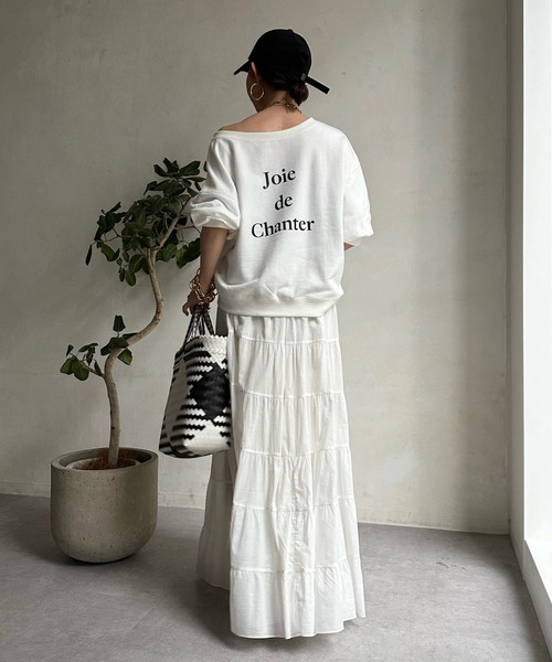 DouDou（ドゥドゥ）の「ロゴ6分袖スウェット（スウェット・レディース・ネイビー/オレンジ/オフホワイト・FREE）」の10枚目の写真