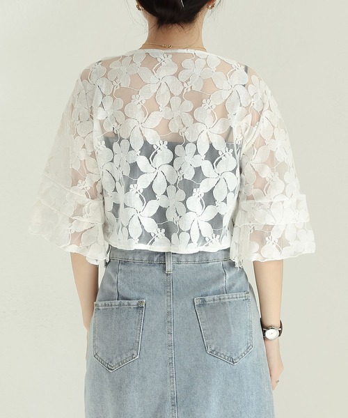 MAISON DE THERESE(メゾン ド テレーズ)の「ショート花柄ストール(カーディガン/ボレロ・レディース・A/C/B・M/L)」の11枚目の写真