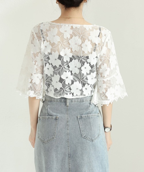 MAISON DE THERESE(メゾン ド テレーズ)の「ショート花柄ストール(カーディガン/ボレロ・レディース・A/C/B・M/L)」の16枚目の写真