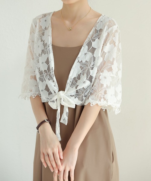MAISON DE THERESE(メゾン ド テレーズ)の「ショート花柄ストール(カーディガン/ボレロ・レディース・A/C/B・M/L)」の7枚目の写真