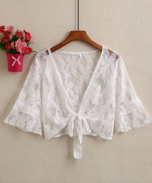 MAISON DE THERESE(メゾン ド テレーズ)の「ショート花柄ストール(カーディガン/ボレロ・レディース・A/C/B・M/L)」の14枚目の写真
