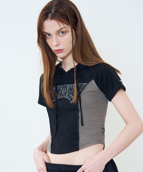 FANCY CLUB（ファンシークラブ）の「NASTY FANCY CLUB／ハーフフード T 2966842（Tシャツ/カットソー・レディース・ブルー/ブラック・FREE）」の20枚目の写真