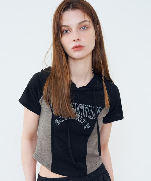 FANCY CLUB（ファンシークラブ）の「NASTY FANCY CLUB／ハーフフード T 2966842（Tシャツ/カットソー・レディース・ブルー/ブラック・FREE）」の22枚目の写真