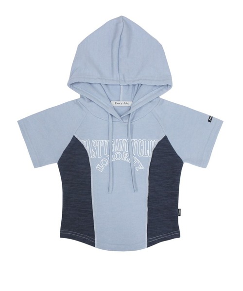 FANCY CLUB（ファンシークラブ）の「NASTY FANCY CLUB／ハーフフード T 2966842（Tシャツ/カットソー・レディース・ブルー/ブラック・FREE）」の7枚目の写真