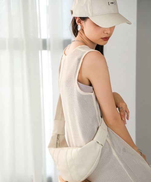 Bab（バブ）の「【低身長向けサイズあり】メッシュ×キャミワンピースセット（ワンピース・レディース・ブラック/アイボリー/ブラウン・M/S）」の8枚目の写真