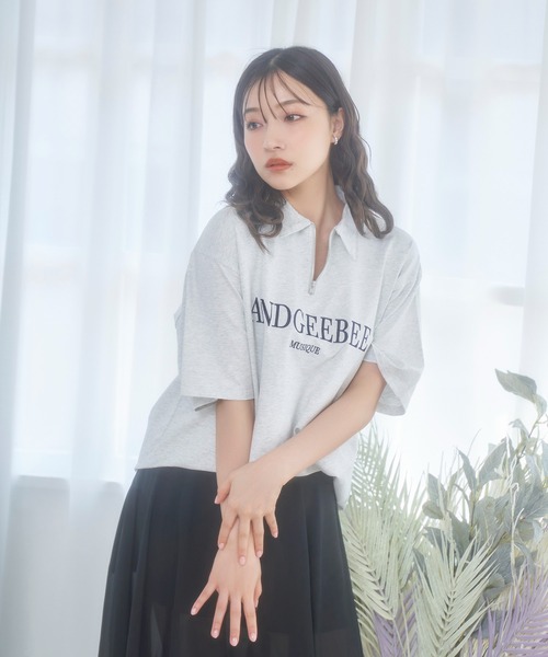 ANDGEEBEE（アンジービー）の「UNISEX 衿付きロゴT（Tシャツ/カットソー・レディース・グレー/ネイビー・X-LARGE）」の12枚目の写真