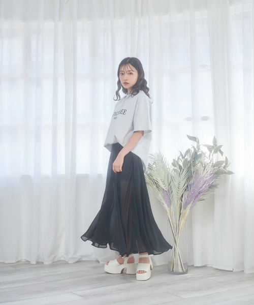 ANDGEEBEE（アンジービー）の「UNISEX 衿付きロゴT（Tシャツ/カットソー・レディース・グレー/ネイビー・X-LARGE）」の5枚目の写真