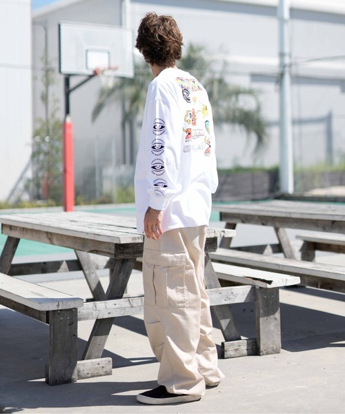 TOY　MACHINE（トイ　マシーン）の「【ムラサキスポーツ別注】TOY MACHINE/トイマシーン LSTシャツ ロンT ビッグシルエット バックプリント MTMFDLT3（Tシャツ/カットソー・メンズ・ブラック/ベージュ/ホワイト・M/L/XL）」の9枚目の写真