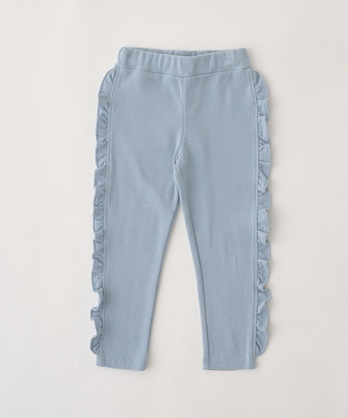 Lycee mine(リセマイン)の「【エニウェアシリーズ】サイドフリル9分丈スリムパンツ(その他パンツ・キッズ・グレイッシュベージュ/ベビーピンク/モカ/サックスブルー/ライトベージュ/ブラック・100cm/120cm/110cm/140cm/130cm)」の9枚目の写真