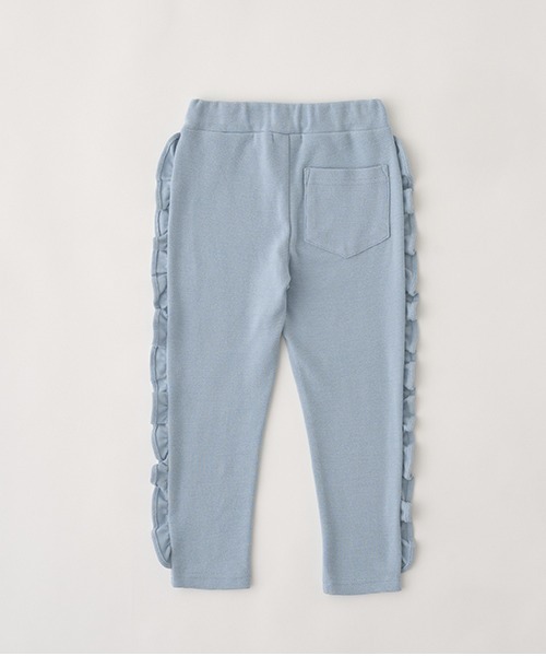 Lycee mine(リセマイン)の「【エニウェアシリーズ】サイドフリル9分丈スリムパンツ(その他パンツ・キッズ・グレイッシュベージュ/ベビーピンク/モカ/サックスブルー/ライトベージュ/ブラック・100cm/120cm/110cm/140cm/130cm)」の8枚目の写真