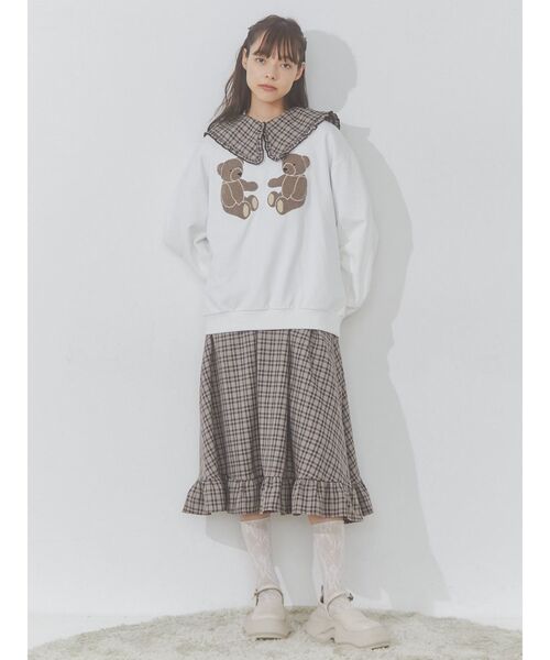 merry jenny（メリージェニー）の「チェックbigフリルカラーワンピース（ワンピース・レディース・ブラック/ボルドー/ブラウン・FREE）」の20枚目の写真