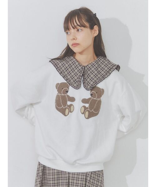 merry jenny（メリージェニー）の「チェックbigフリルカラーワンピース（ワンピース・レディース・ブラック/ボルドー/ブラウン・FREE）」の17枚目の写真