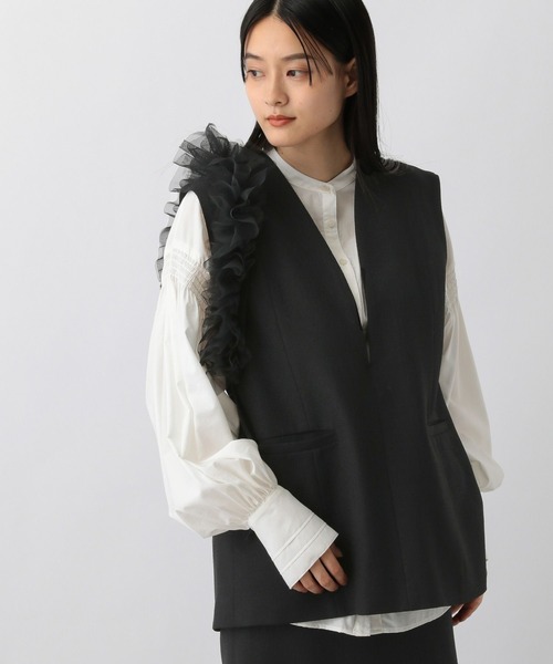 A part by(アパートバイ)の「チュールサッシュ(ベルト・レディース・ブラック/ライトベージュ・FREE)」の3枚目の写真